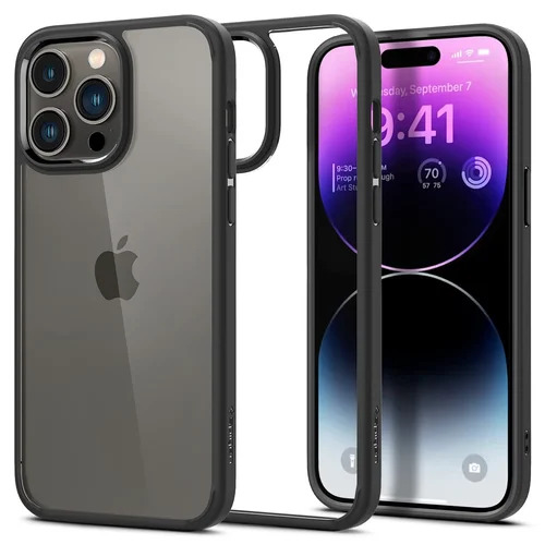 Spigen Ultra Hybrid Back Cover Case for iPhone 14 Pro Max (TPU + Poly Carbonate Matte Black)
