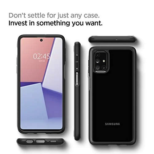 Spigen Ultra Hybrid Back Cover Case Compatible with Samsung Galaxy M31s (TPU + PC Matte Black)
