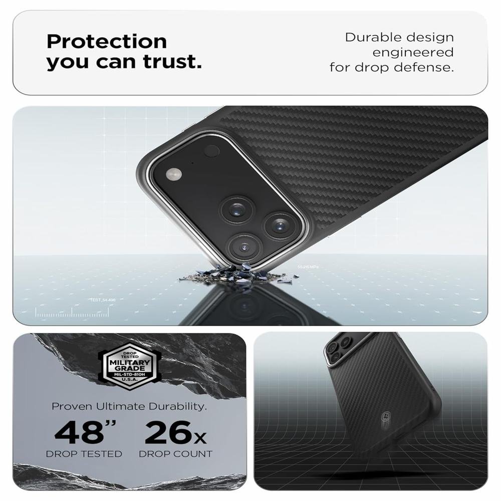 Spigen Enzo Aramid T Case for iPhone 17 Pro Max (Black Sliver)