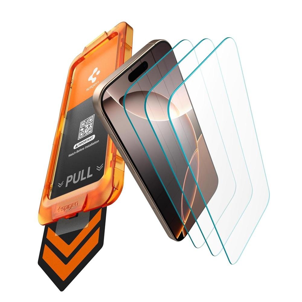 Spigen Screen Guard for iPhone 16 Pro [3 Pack]