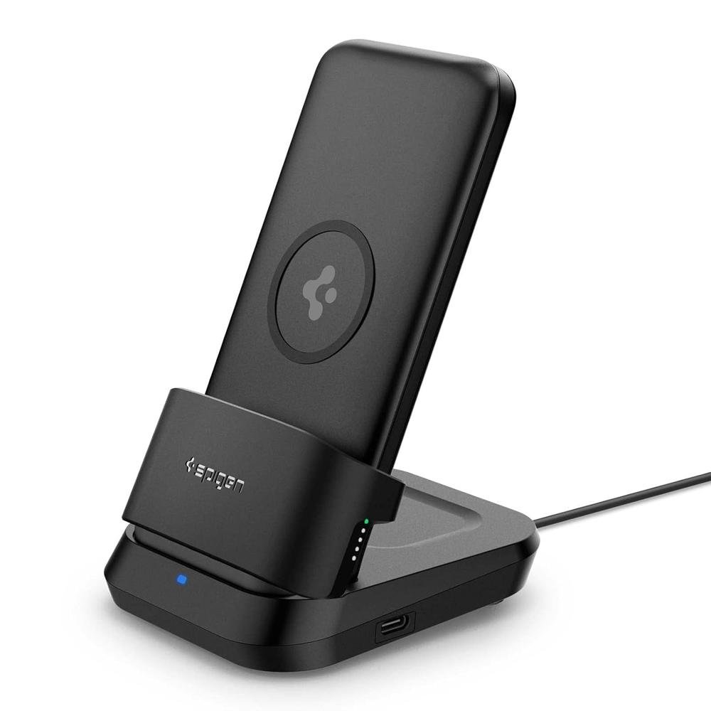 Spigen 10000mAh, 5 in 1 Wireless Power Bank- Black