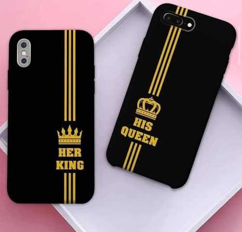 Black Color Fancy Printed Mobile Plastic Cover