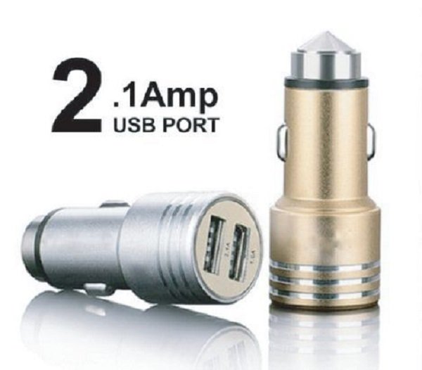 Dual USB Port Car Charger Fast Charging Adapter for All Smartphones & Devices. (C 017)