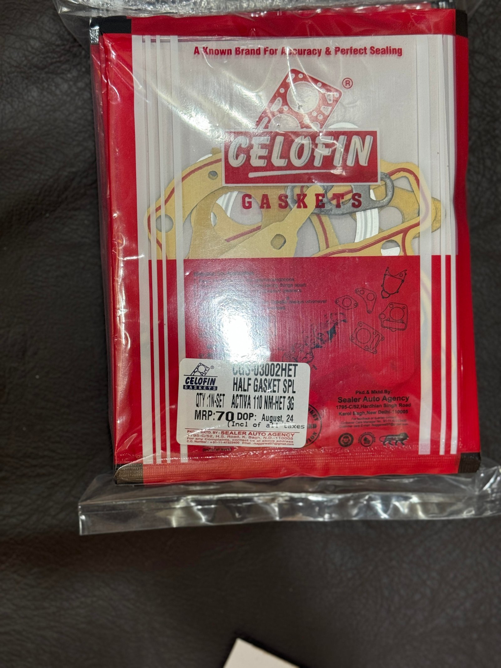 HALF GASKET ACTIVA HET RED LINING